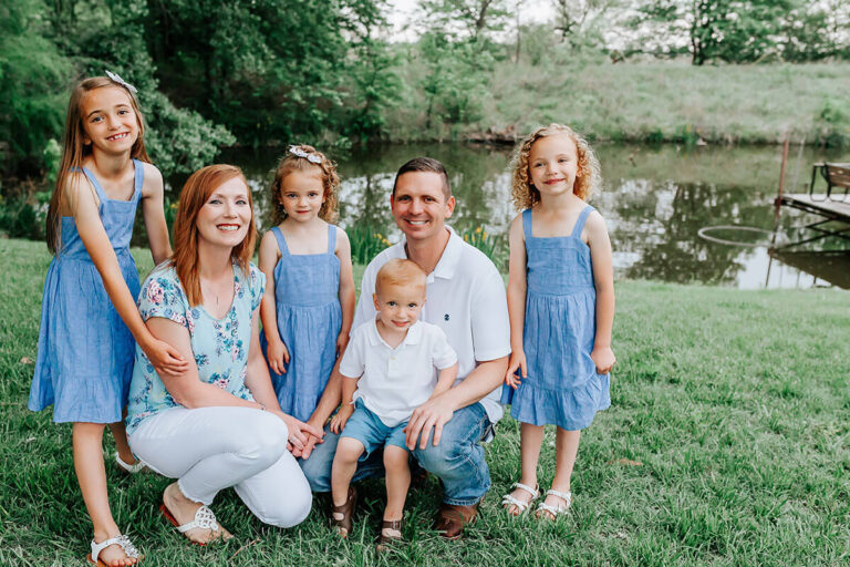 Dr. Nick Richmond with his wife and four children.